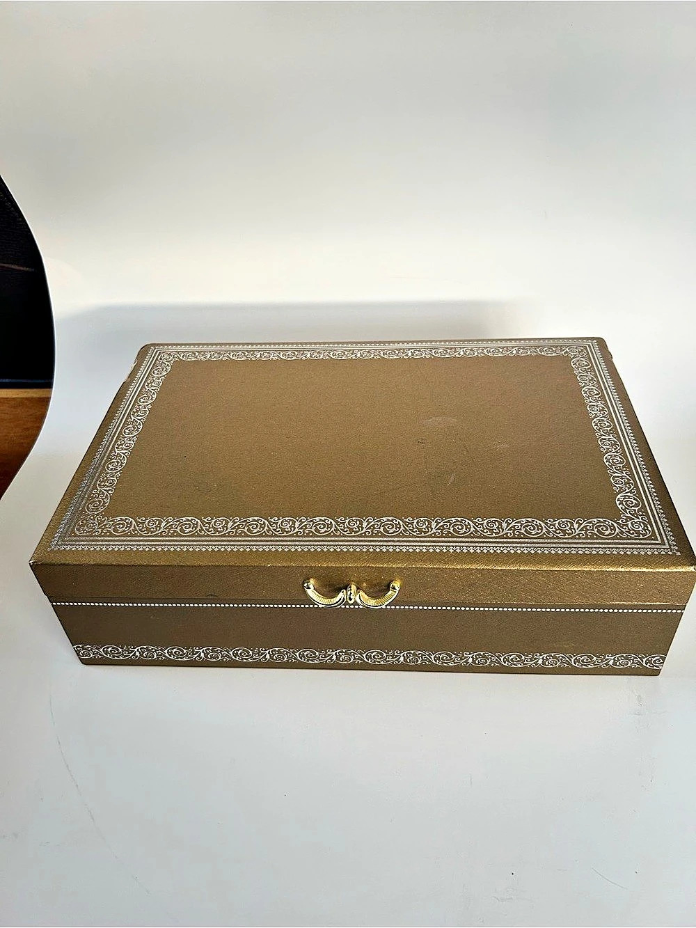 Mele Vintage Jewelry Organizer Box in Brown & Gold
